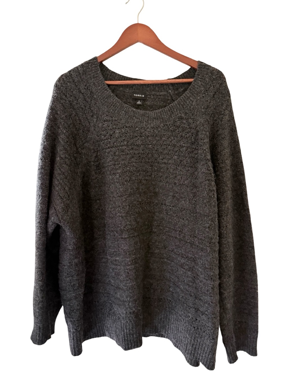 Torrid, Pointelle Crew Pullover Sweater (Size 4)